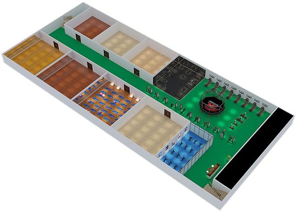 1800平方健身房配置方案-广西球王会体育健身器材有限公司