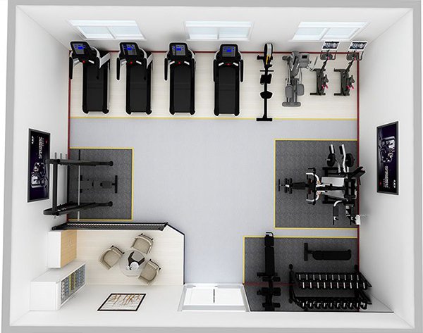 80平方健身房配置方案-广西球王会体育健身器材有限公司